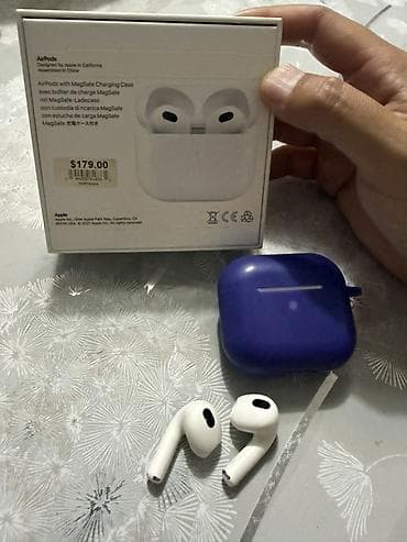 beats studio pro: Беспроводные вкладыши наушники, Apple, Airpods 3, Б/у — 1