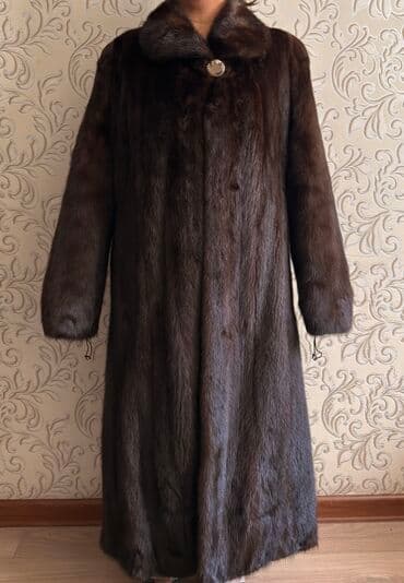 Шуба, Норка, Длинная модель, 2XL