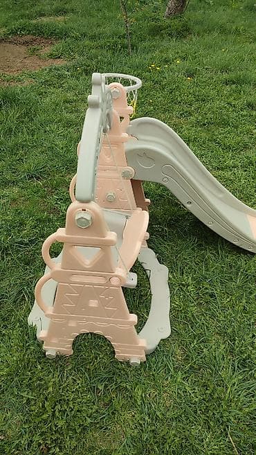 домашний костюм: Детский игровой комплекс 3-в-1 для дома и двора - Комплектация: горка — 3