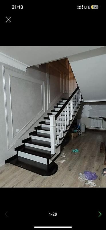 жесткий цепка: Металлическая лестница Для дома, Бесплатный замер, Форма лестницы: Г-образная, Стиль: Классический — 1