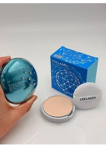 корейский кушон: Пудра для лица Collagen Premium Hydro SPF50+ PA++, тон 13 — светлый — 3