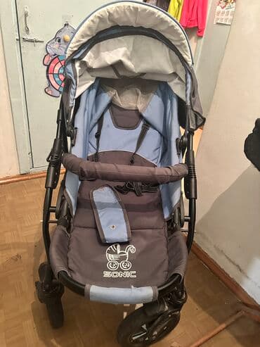 прогулочные коляски для детей инвалидов: Коляска, цвет - Голубой, Б/у — 15