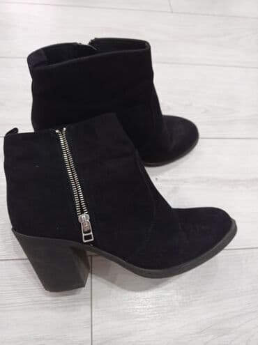 черные замшевые ботильоны: Ботинки, 40, Mango, Новый, цвет - Черный, Самовывоз, Платная доставка — 2