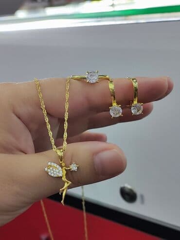 свадебные наборы ручной: Серебро Италия Серебро с напылением жёлтое золото 925 пробы Размеры — 6