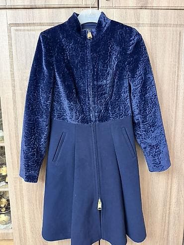 air monarch: Пальто женское, темно‑синее, комбинированное. - Верх и рукава из — 1