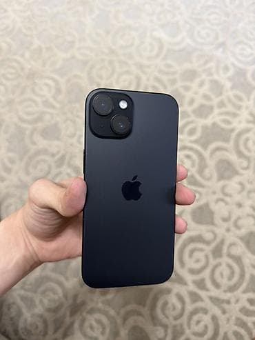 IPhone 15, Б/у, 256 ГБ, Black Titanium, Защитное стекло, Чехол, Коробка, 90 %