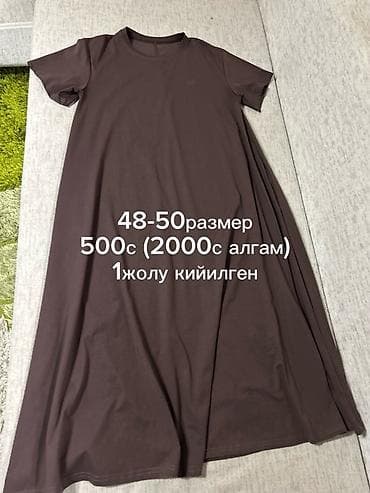 Айымдардын кийими: Күнүмдүк көйнөк, Италия, Жай, Узун модель, Оверсайз, M, L, XL — 3