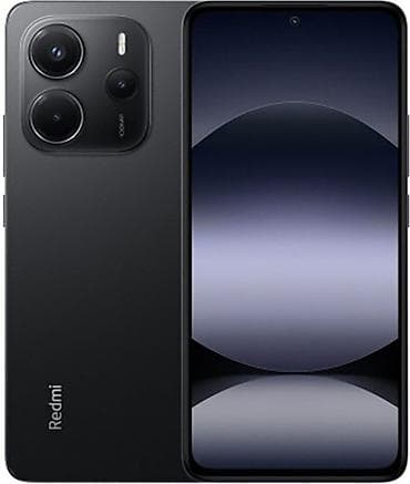 Смартфон Redmi (серия Note/номер не указан) в черном цвете. Основные