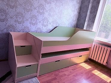фисташки: Детская кровать-чердак с лестницей и системой хранения - Компактное — 2