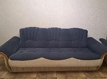 Комплект мягкой мебели, цвет - Синий