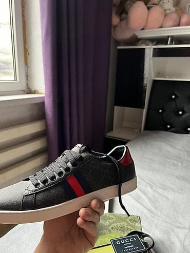 Мужские кроссовки, 40, Gucci, Новый, цвет - Серый