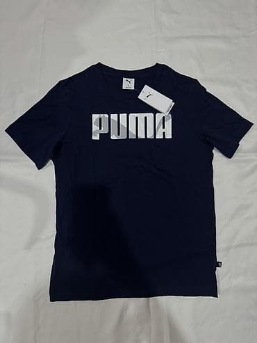 Мужская футболка, M, Puma, Новый, цвет - Синий, Самовывоз