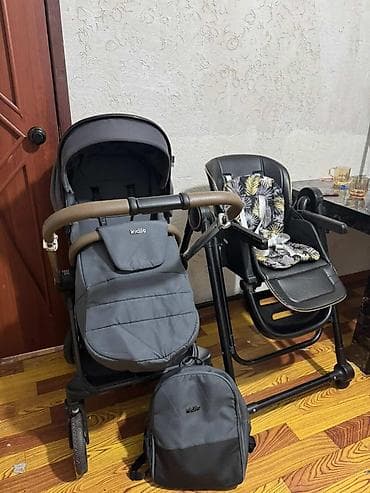 детские коляски ретро: Коляска, Другой бренд, цвет - Черный, Б/у — 3