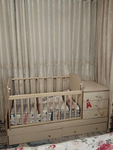 детская одежда из бишкека оптом: Детская кровать трансформер, Другой тип, цвет - Бежевый — 3