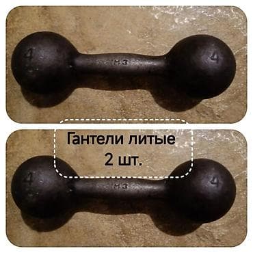 Гантели: Гантели литые, комплект 2 шт. - Классическая цельнолитая конструкция — 1