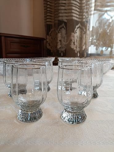 хрустальные посуды: Набор винтажной столовой посуды из хрусталя,Чешского стекла. - 6 — 5