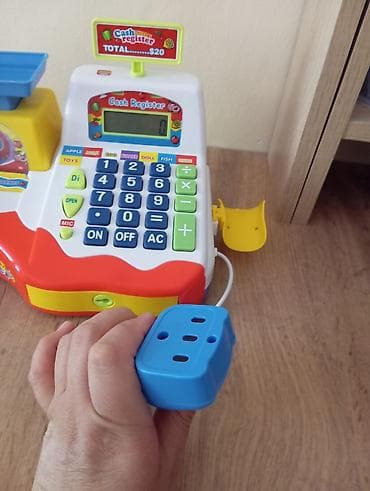 Игрушечная касса для детей, всё рабочее - Яркая детская касса Cash — 2