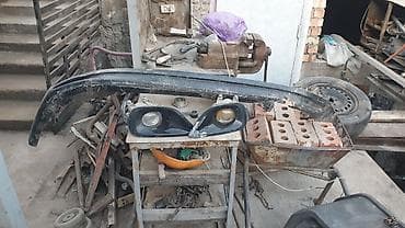 легаси b4: Юбка переднего бампера Subaru, 2004 г., цвет - Черный — 2