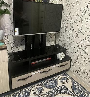 подставка для украшения: Тумба и подставка для телевизора, Напольная, Другой материал, цвет - Черный — 1