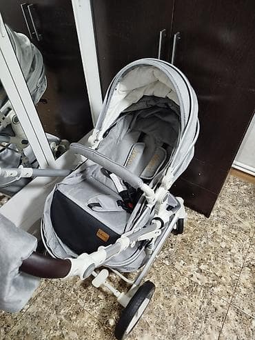 игрушечные коляски для детей: Коляска, цвет - Серебристый, Новый — 7