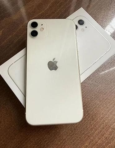 iphone lalafo: IPhone 11, Б/у, 128 ГБ, Белый, Коробка, 78 % — 6