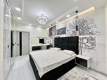2 bedroom: 2 комнаты, Бишкек Парк ТРЦ Агентство недвижимости, Без животных, от 6 месяцев, от 1 года, С мебелью полностью — 4