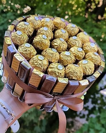 карамель для попкорна: Съедобные букеты из сладостей и снеков - Авторские композиции из — 1