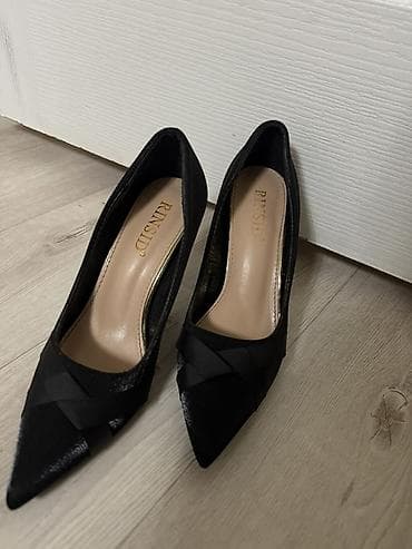 черные ботильоны на каблуке: Классические женские туфли-лодочки на шпильке. - Цвет: черный - — 3