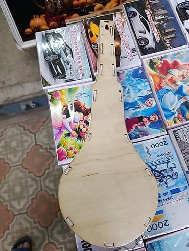 копилки из гипса: Копилка в виде Комуза - Материал: фанера/дерево, лазерная резка и — 4