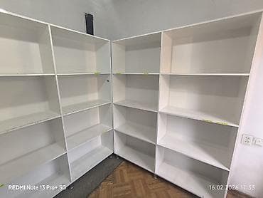 Кеңсе эмереги комплекттери: Кеңсе эмереги комплекти, Текче, ДСП, түсү - Ак — 3