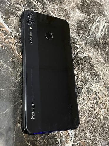 Мобильные телефоны: Honor 8X, Б/у, 64 ГБ, цвет - Черный, 2 SIM — 1