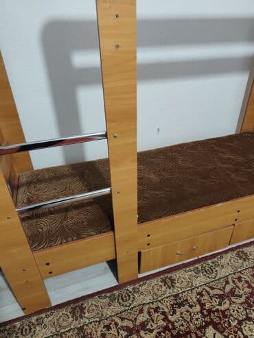 2 ярусный: Двухъярусная детская кровать, ЛДСП, цвет - Коричневый — 2