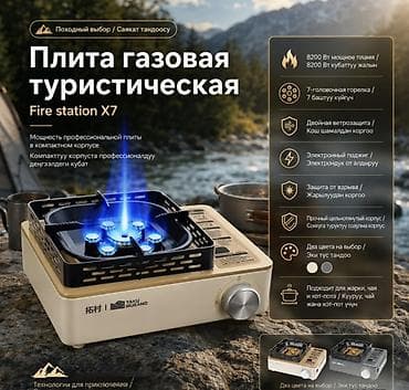 fire: 🔥 Туристическая Газовая Плита Fire Station X7 — 8200 Вт — 1