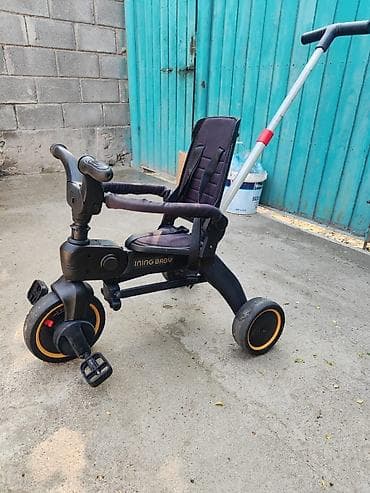 жугли арзан: Детский трехколесный велосипед-каталка INING BABY с родительской — 2
