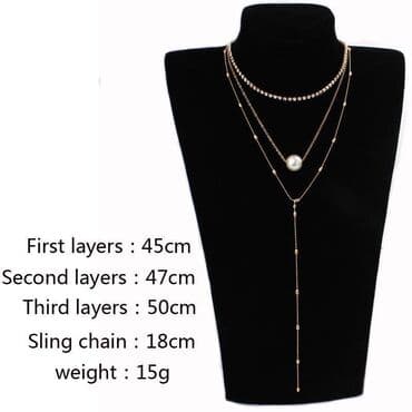 свадебное платье трансформер 2 в 1: Многослойное О ожерелье с жемчужиной и чокером — утончённый акцент — 2