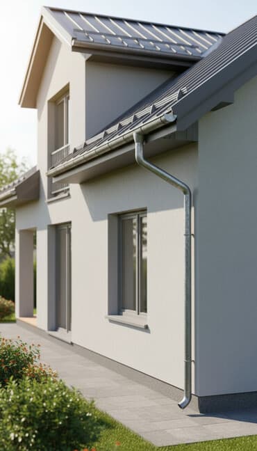 куплю лист металла: Отвод/желоб и элементы водосточной системы из оцинкованной стали — 1