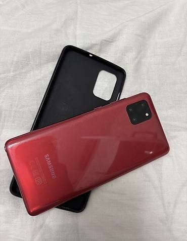 Samsung Note 10 Lite, Б/у, 128 ГБ, цвет - Красный, 2 SIM