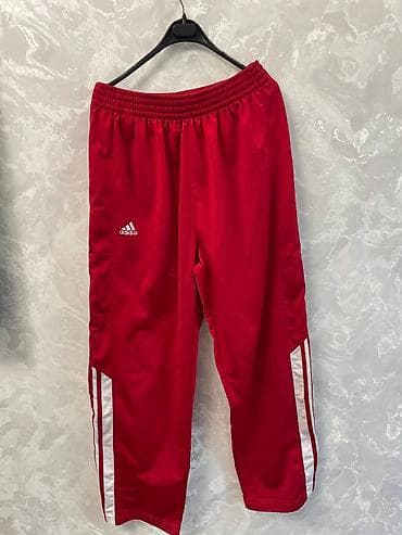Женская одежда: Адидас оригинал Красные спортивные бриджи/штаны 3/4 adidas — 1