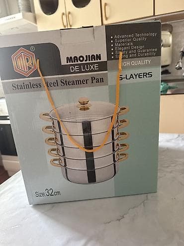 m 52: Мантоварка/пароварка из нержавеющей стали. Пользовалась только один — 4