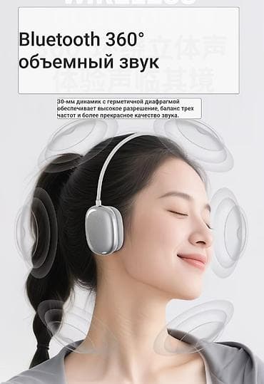 hoco ew72 lite: Беспроводные наушники-гарнитура (накладные), цвет серебристый - — 5