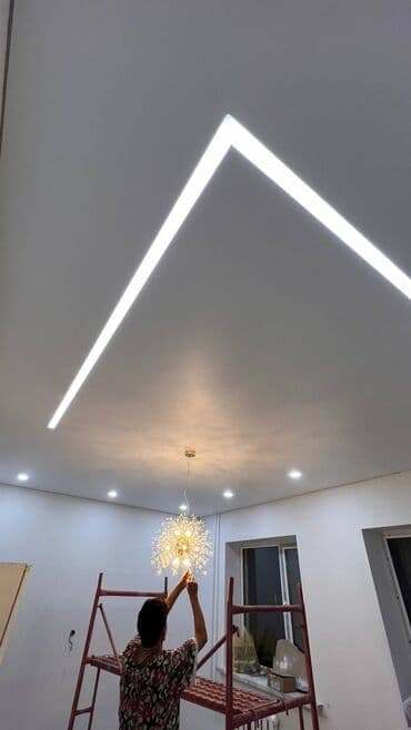 требуются монтажники натяжных потолков: Натяжной потолок Глянцевое, Матовое, 3D потолки Бесплатная консультация, Бесплатный замер, Гарантия — 1