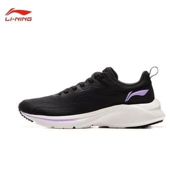 шипы на обувь: Кроссовки Li-Ning (черные с лавандовым акцентом) - Легкий дышащий — 4