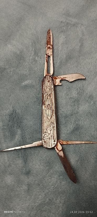 Ножи: Перочинный складной нож Ворсма СССР б/у отсутствует большое лезвие и — 4