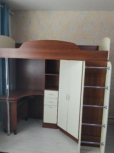 put up: Двухъярусная детская кровать, Б/у, ЛДСП — 4