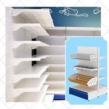 ремонт витрин: Торговый стеллаж металлическая полка для магазина, железная мебель — 6