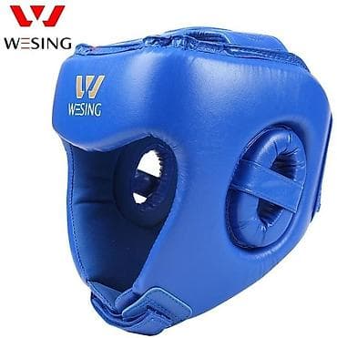 скульптуру льва: Шлем боксерский WESING (синего цвета) - Закрытая форма с усиленной — 1