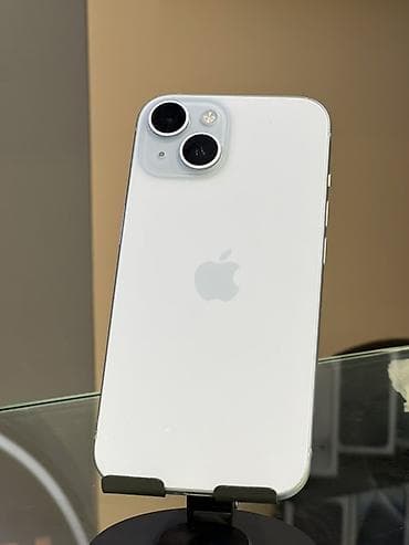 IPhone 15, 128 ГБ, Белый, Защитное стекло, Чехол, В рассрочку, 99 %