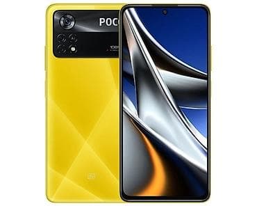 POCO смартфон (желтый) - Экран: безрамочный с центральным вырезом под