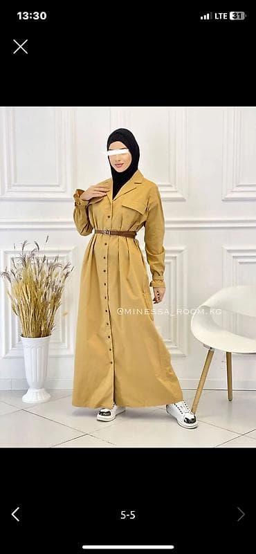 day date: Повседневное платье, Длинная модель, Хлопок, Платье-рубашка, S, L, XL — 9