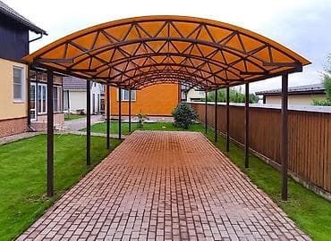 Навес, Арочный, Металл, Поликарбонат, Установка